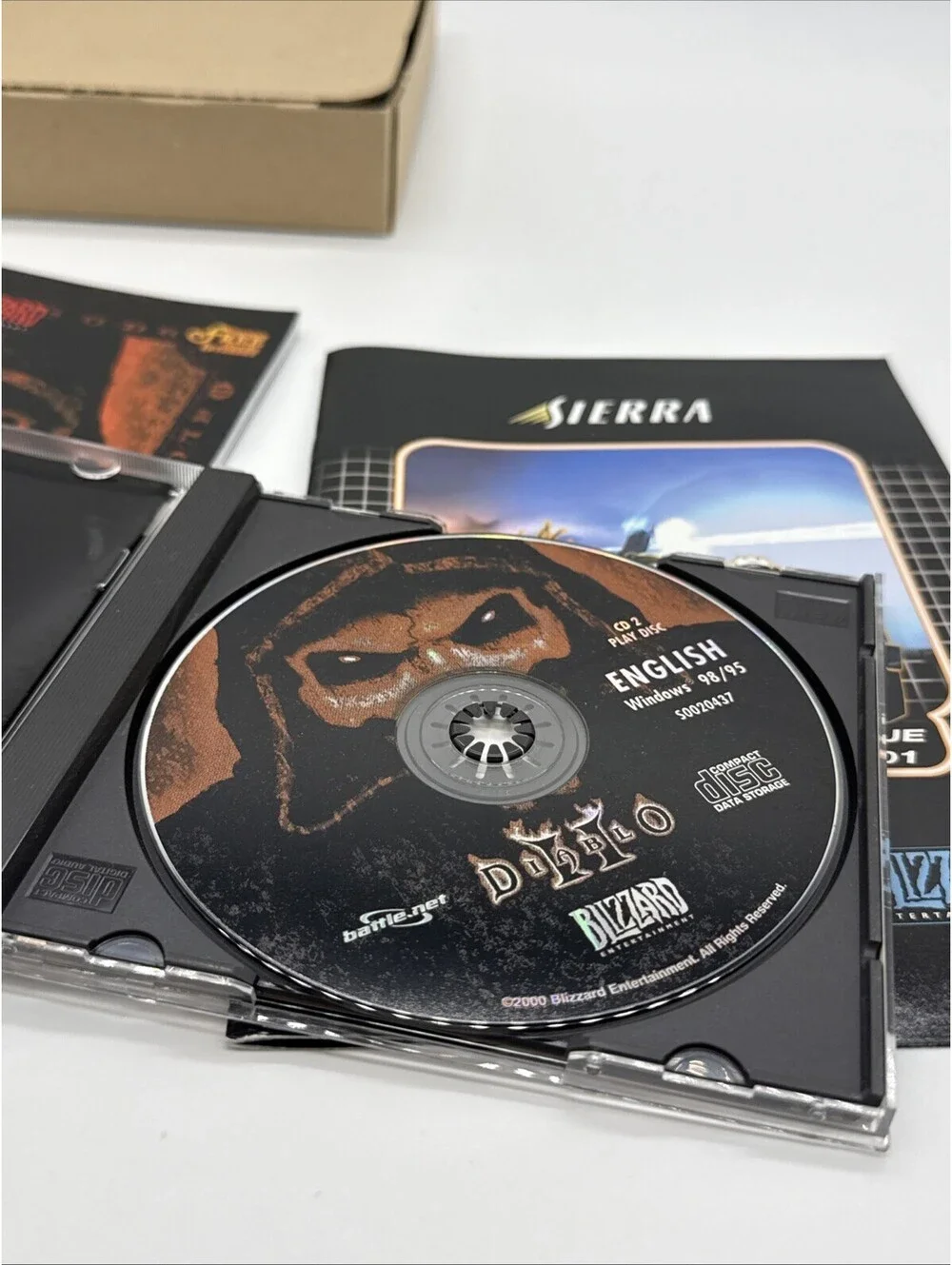 Diablo II 2 (PC, 2000) Original Big Box - Incomplete - Includes Manual & 1/3 CDs